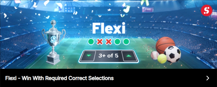bonus-6 Flexi banner win with correct selections