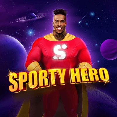 slot-5 Sporty Hero superhero in red cape in space